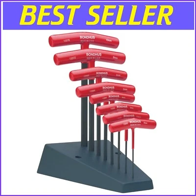 Protanium Steel Hex T-Handles Set 2-10mm with Ergonomic Cushion Grip & Stand - Image 1 of 4