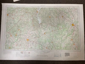 Vintage USGS Dothan Alabama Georgia Florida 1953 1965 Topographic Map 1:250000 - Picture 1 of 1