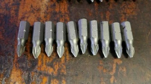 10x Pozi PZ 1 screwdriver bits standard 1/4" hex shank 25mm length - Picture 1 of 1