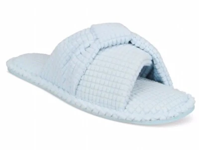 Zapatillas Charter Club para mujer con nudo texturizado azul M 7-8 Foto 1 de 3