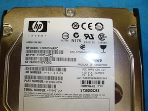 Seagate HP 600GB 10K SAS 3.5'' 6GB/s 516835-002 ST3600002SS ED0600FARNC - Picture 1 of 3