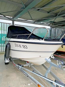 Motorboot Quicksilver QS 455 Activ Open - wie neu, Liegeplatz bis 2026 & Trailer - Bild 1 von 6