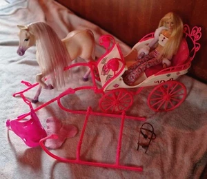 barbie pferd mit kutsche (Vintage) - Bild 1 von 12