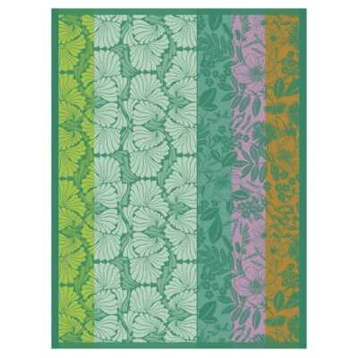 LE JACQUARD FRANÇAIS Le Jacquard Francais Cottage Green Floral Cotton Tea Kitchen Towel