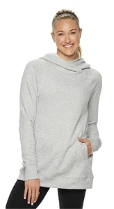 Tek Gear Dry Tek Women's Hoodie Fleece Pullover Ultrasoft Pockets Blue Medium - Picture 1 of 8