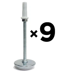 9er Set Universal 5 1/4" Höhenverstellbar Bettgestell Gewinde Gleitbeine - Bild 1 von 1