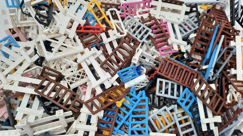 Lego Zäune Gitter Gatter Absperrungen 50x City Zaun gemischt Gartenzaun Leiter - Bild 1 von 1