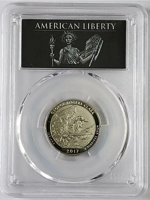 2017-S 25C GEORGE ROGERS CLARK NP Enhanced Unc Set SP70 FDOI Denver ANA Nickel . - Image 1 of 3