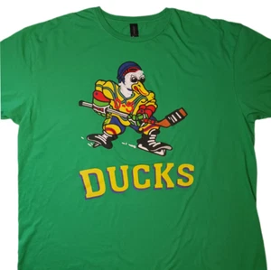 Mighty Ducks Movie T Shirt Mens 2XL Green Hockey Tee Short Sleeve - Picture 1 of 6