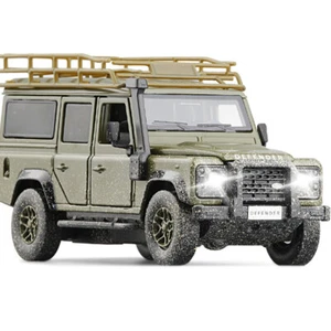 1/32 Land Rover Defender Off-Road Diecast Model Car Toy Collection Sound&Light - Imagen 1 de 17