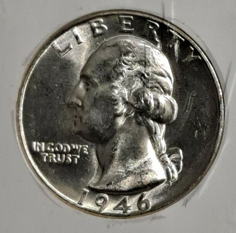 1946-P Washington Silver Quarter - Gorgeous Frosty Gem BU! -d6390uqdxx Cover