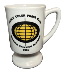 Vtg Coffee Cup World Color Press Club 1982 Printing Advertising 1980s Movie Prop - Picture 1 of 8
