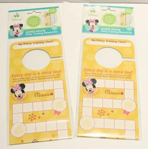 Kit de recompensa de entrenamiento para ir al baño Disney Minnie Mouse colgador de puerta con pegatinas 2 paquetes - Imagen 1 de 2