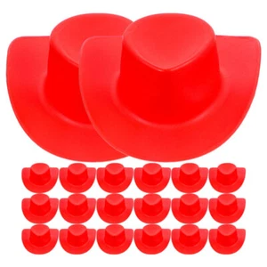 20 Pcs Cowboy Hat Cupcake Toppers Mini Western Doll Miniature - Picture 1 of 12