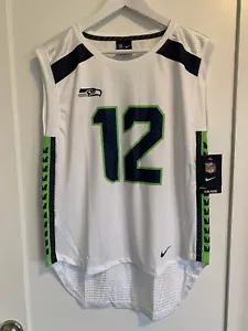 Top in maglia senza maniche nuova con etichette Nike Seattle Seahawks FAN #12 - Taglia M - Foto 1 di 9