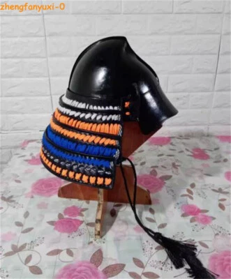 Japanese Vintage Wearable Samurai  Armor Helmet Warrior Hat Cosplay Halloween - Image 1 of 4