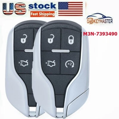 2X Llavero remoto para Maserati Ghibli Quattroporte 2014 2015 2016 M3N-7393490 4B Foto 1 de 4