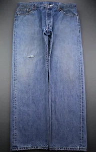 Pantalones de mezclilla rectos Levi's Button Fly 501 2005 vintage para hombre talla 42x32 (Sr 41x32) - Imagen 1 de 12