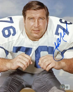 JOHN NILAND SIGNED AUTOGRAPHED 8x10 PHOTO DALLAS COWBOYS ALL PRO BECKETT BAS - Picture 1 of 2