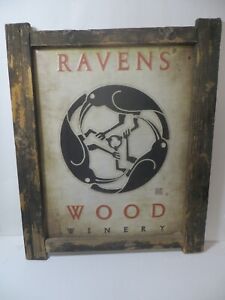 David Lance Goines "Ravenswood Winery" Metal Sign - Ravens Wood Wine