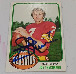 JOE THEISMANN WASHINGTON REDSKINS SIGNED AUTOGRAPHED 1976 TOPPS CARD #231 - Picture 1 of 2