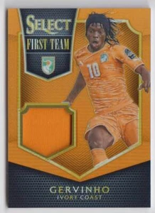 2015-16 Panini Select First Team Swatches Prizm Orange Jersey Gervinho 062/149 - Picture 1 of 2