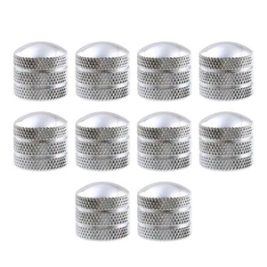 10pcs Guitar Volume Tone Control Knobs Dome Metal Potentiometer Caps 6mm - Picture 1 of 14