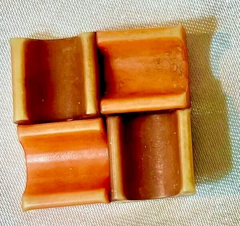 Antique/Vintage Square Celluloid Button Cover