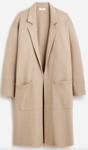 Cárdigan J CREW Ella MARRÓN CLARO Tejido Suéter Largo Abierto Bolsillo XL-XXL - Imagen 1 de 12