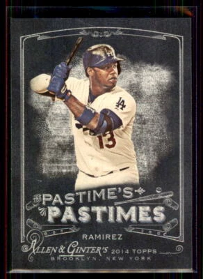 2014 Topps Allen & Ginter Pastime's Hanley Ramirez #PP-HRA Los Angeles Dodgers - Image 1 of 2