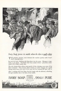 1919 Ivory Soap: Proves Its Mettle When Skin Is Really Dirty Vintage Print Ad - Picture 1 of 1