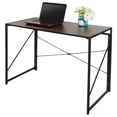 SEGAWE Home Office Computer Writing Desk Pc Laptop Workstation Table with Foldable Legs