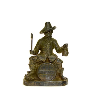 Vienna Bronze Figure Sitting on Powder Barrel Match Holder - Picture 1 of 5