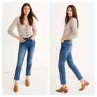 MADEWELL Stovepipe Jeans in Chancery Wash Fluffy Hem Edition Blue Women's 24
