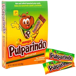 Pulparindo Mexikanische Süßigkeiten Mango Geschmack Tamarindo 20 Stück de la Rosa Box - Bild 1 von 3