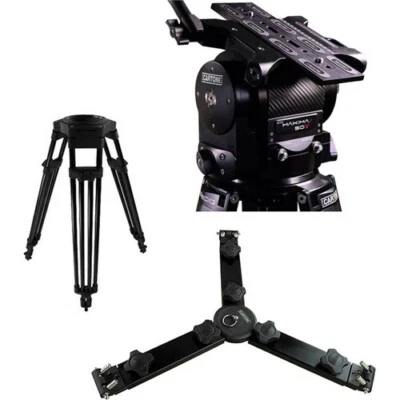 Cartoni Maxima 5.0 System with 1-Stage Aluminum Tripod, Mid Spreader, Feet - Image 1 of 2