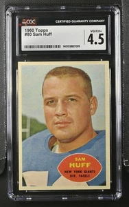 1960 TOPPS SAM HUFF 80 VG-EX+ CGC 4.5 FOOTBALL NEW YORK GIANTS - Picture 1 of 2