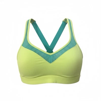 Wacoal Medium-Impact Mesh-Panel Sports Bra 852214 Green 32 A/B - Image 1 of 4