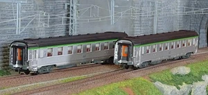 Jouef HJ4177 Set de 2 voitures voyageurs courtes DEV Inox, SNCF, cartouche Corai - Imagen 1 de 7