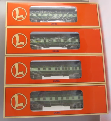 LIONEL "O" 6-15500,1,2,3 19" CARS from 2003 "CRESCENT LIMITED" set. NEVER RUN! - Image 1 of 4