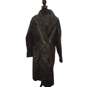 Vintage Wilsons Leder Damen Gr. PS Schwarz Leder Trenchcoat - Bild 1 von 6