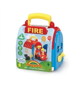 ELC Early Learning Centre Happyland Take And Go Fire Station - Picture 1 of 3