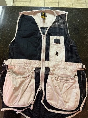 Browning Vest XL Reactar Pocket Hunting Mesh Shooting Trapper Skeet Tan Black - Image 1 of 4