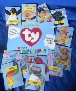 Poster insegna promozionale McDonald's Happy teenie Beanie Babies anni 90 - Foto 1 di 7