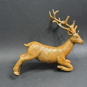 Renna colore oro ornamento natalizio lungo 3,75" - Foto 1 di 3