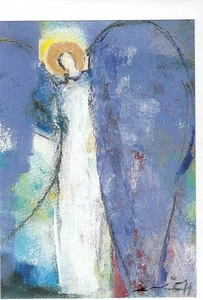 Doppelkarte mit Umschlag: Christel Holl - Der Engel, der dich .../ Trauerkarte - Picture 1 of 1