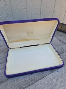 Vintage MCM Schmuckkästchen lila Samt Imperial Zuchtperlen leer - Bild 1 von 5