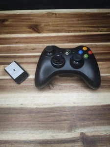 Original Microsoft Xbox 360 Wireless Controller Schwarz - Getestet - Bild 1 von 3