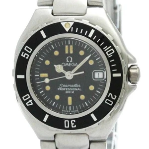 Omega Seamaster Professional 200M orologio da donna al quarzo 796.1041 SS/K18 quadrante nero - Foto 1 di 8