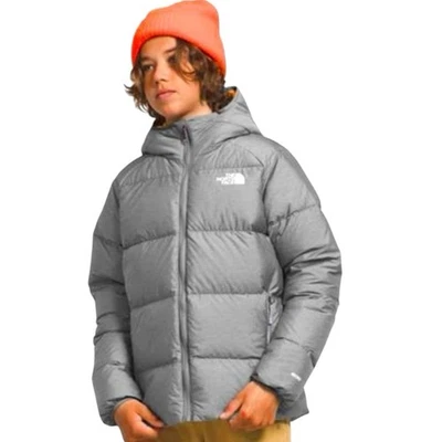 The North Face Boys Reversible Down Jacket Gray/Orange Size XS (6) - Image 1 of 4